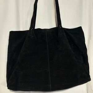 HAUTE HIPPIE Black Suede Tote Bag